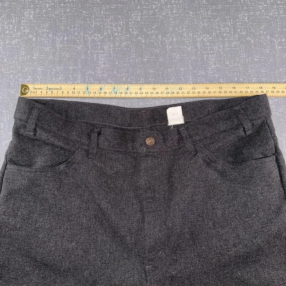 Levis Jeans Mens 35x32 Gray 80s Sta-Prest Denim Regular Fit Straight Leg Casual
